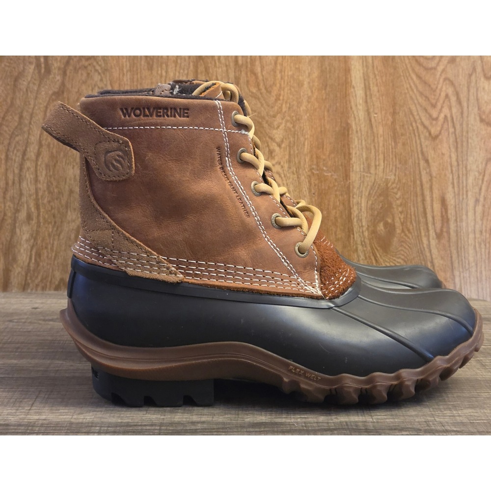 Wolverine Torrent Water Resistant Duck Boots Womens Size 8 Brown